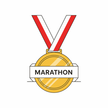 Victory Marathon Medal Award For Athletic Achievement And Competition Success