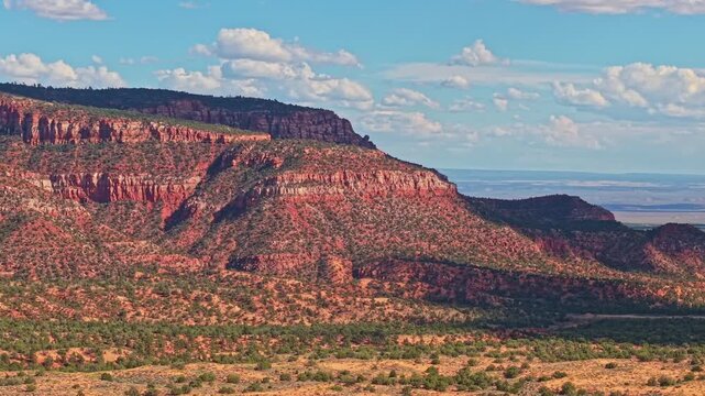 Red Navajo Sandstone Cliffs Near Coral Pink Sand Dunes