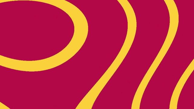 Abstract Red and Yellow Curves Creating Bold Geometric Shapes in Bright Studio Lighting