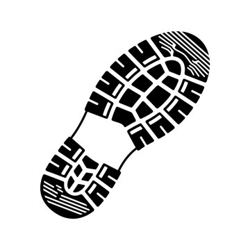 Sole Impression Graphic Design Of A Shoe Print
