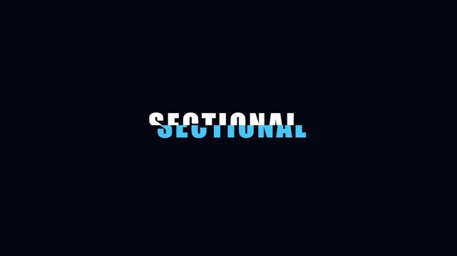 Sectional typography animation with glitch effect and modern motion 4k motion kinetic type text animation