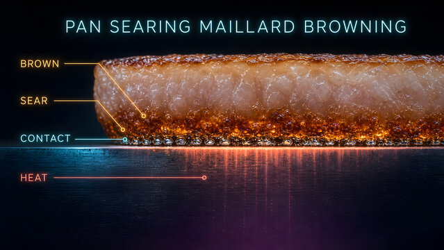 Pan Searing Maillard Browning Infographic