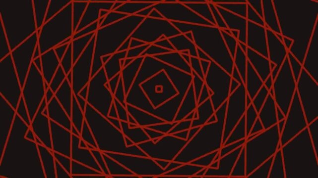Geometric Red Spiral Lines in Dark Background Abstract Visual