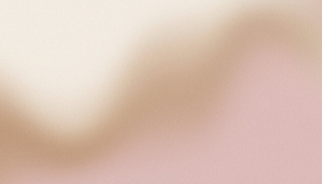 Minimalist abstract panoramic luxury background with soft cream, golden champagne and subtle nude pink glowing diagonal gradient transitions with grainy texture