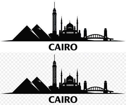 Cairo city skyline silhouette vector illustration