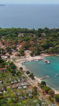 FKK Camping Ulika Near Poreč With Campervans Aerial Drone View During A Sunny Summer Day On The Beautiful Adriatic Coast In Istria Croatia