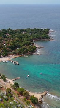 FKK Camping Ulika Near Poreč With Campervans Aerial Drone View During A Sunny Summer Day On The Beautiful Adriatic Coast In Istria Croatia