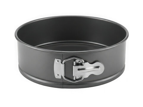 metal springform cake baking pan isolated on transparent background