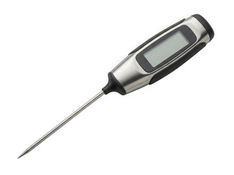 digital instant read meat thermometer kitchen cooking tool isolated on transparent background