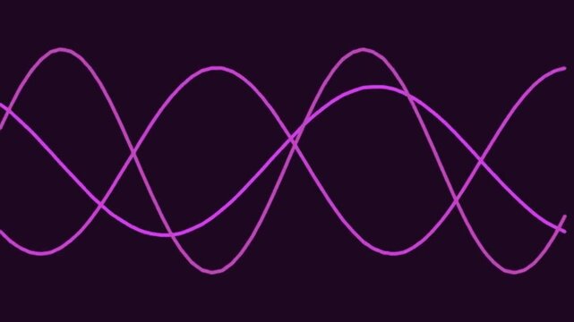 Waveform Curving in Purple Light Show