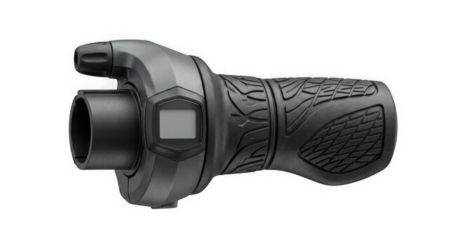 black electric bicycle ebike twist grip throttle control isolated on transparent background