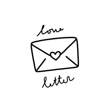 Doodle art of letter with transparent background