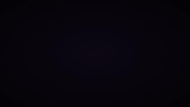Neon glowing triangle with pulsing circular hud on dark animation 4k background, interface