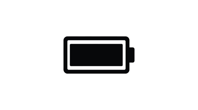 Simple battery icon vector graphic design with clean minimalist flat style