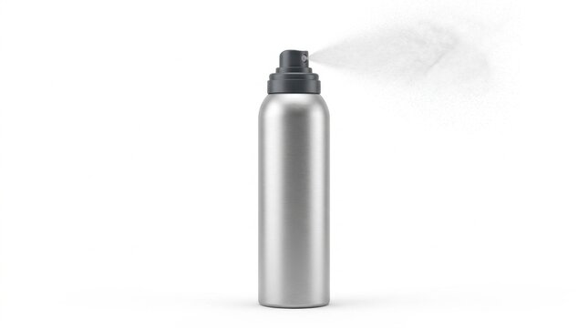 Spray can on white background, isolated on pure white background