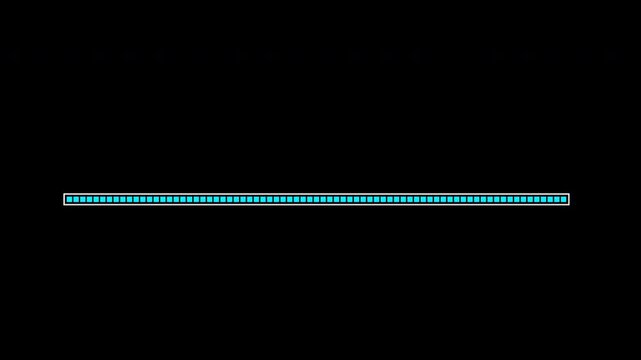 Pixelated Retro Game Character with Loading Bar Animation on Black Background