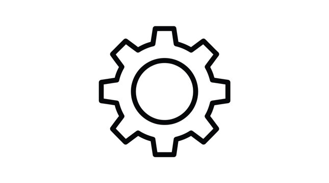 Gear icon represents mechanical engineering settings.