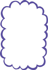 Obraz premium Purple whimsical hand drawn Halloween frame