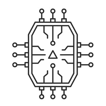 Microchip circuit board icon