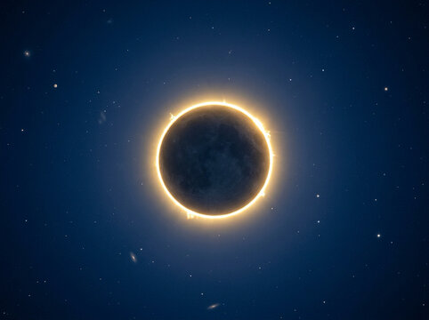 Solar and Lunar Eclipse &ndash; Spectacular Celestial Event in the Night and Day Sky