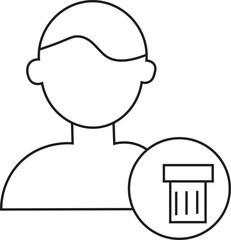 Obraz premium Delete User Outline Icon