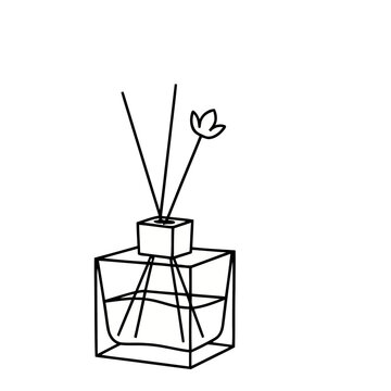 Reed diffuser with flower