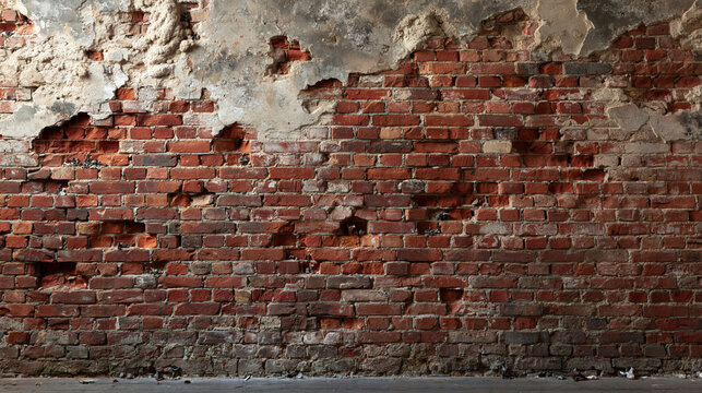 Old Distressed Red Brick Wall Texture Background