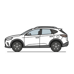 Naklejka premium White SUV car illustration