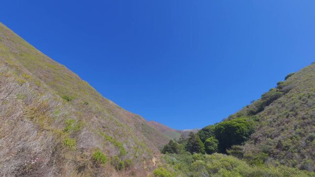View of mountains in Big Sur, California