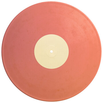 Guava Juice retro style vinyl record white label. realistic photography. png isolated on transparent background for graphic design