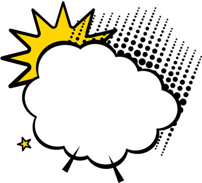 cartoon comic book cloud speech bubble