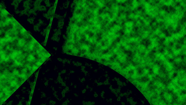 Green pixelated bat flying in dark space