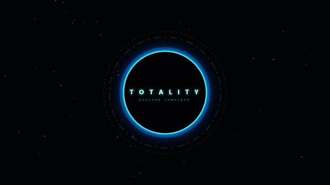 Futuristic neon blue circular loading progress bar animation