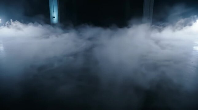 Swirling white smoke against dark background