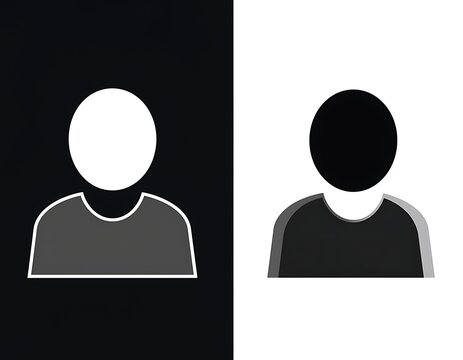 Minimalist User Profile Avatar Icons Set.