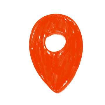 location pin scribble doodle