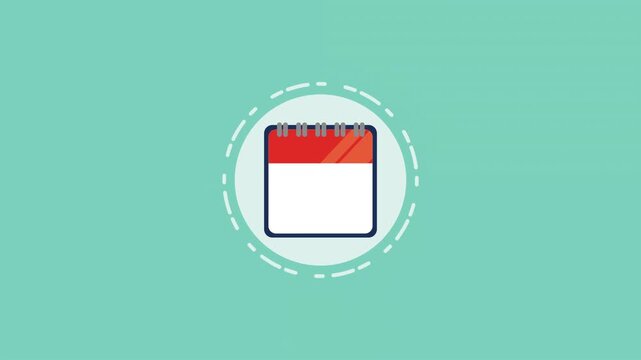 Tax time motion graphic with a calendar displaying important dates for financial planning and payment deadlines.
