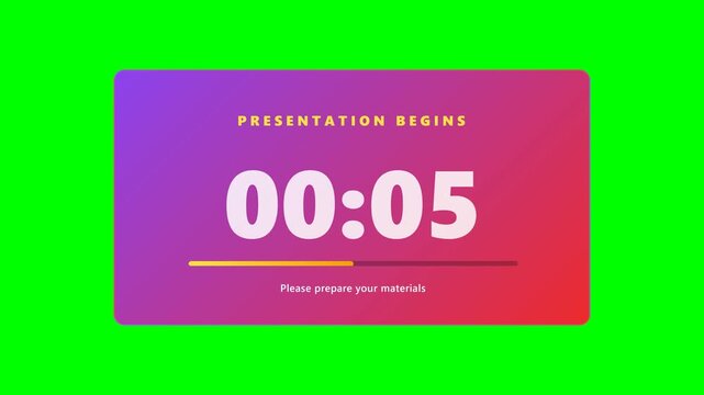 Vibrant 10-second countdown timer for presentations, events, live streams, and dynamic opening screens.
