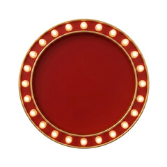 Blank Round Vintage Marquee Sign Frame with Glowing Light Bulbs © GraphicWorkshop