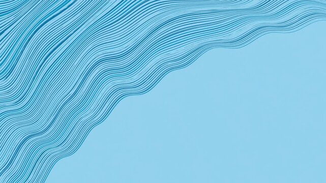 Abstract Blue Wave Pattern 4K