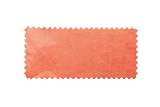 Blank coral scalloped paper card