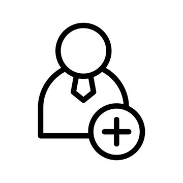 Add User Icon Vector Symbol Design Illustration