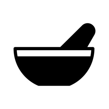 Mortal Pestle Icon Vector Symbol Design Illustration