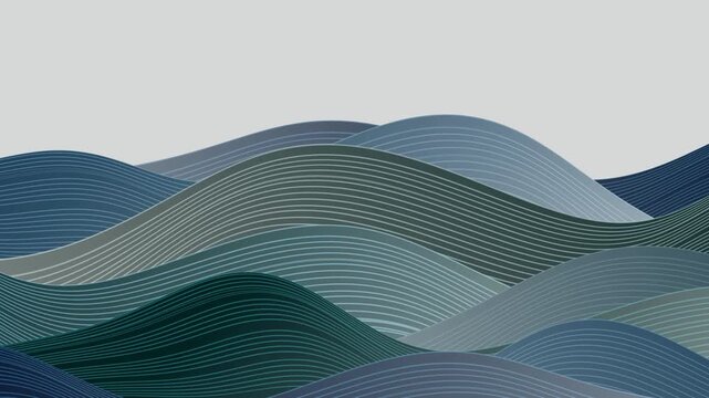 Stylized Abstract Mountain Landscape Pattern 4K