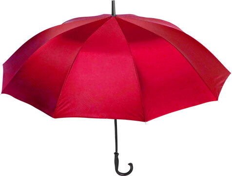 Red umbrella open rain protection accessory