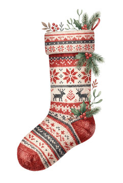 Hand-Knitted Nordic Wool Stocking.svg