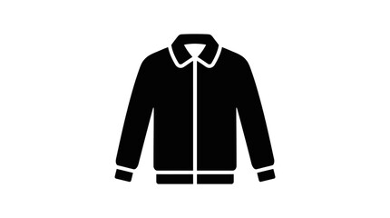 Simple black jacket icon outerwear fashion garment © nugra