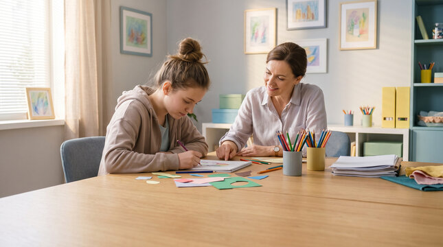 Art Therapy Session for Teen Girl