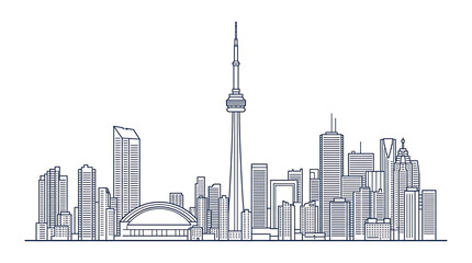 Obraz premium Vector Silhouette Iconic of Toronto