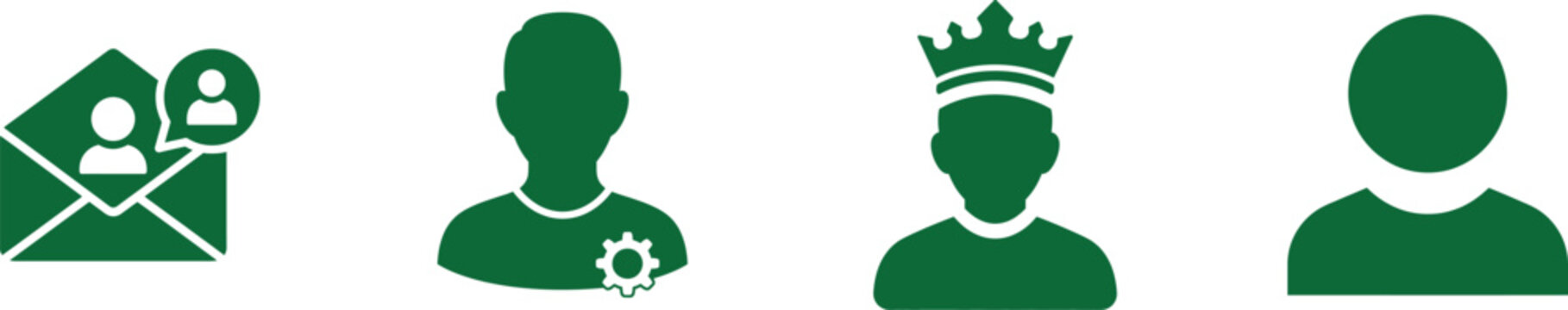 Flat icons of people with different roles